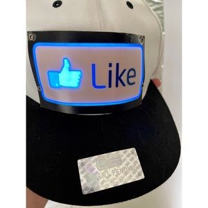 Cool Light Up Sound Activated LIKE Thumbs Up Unisex DJ Flashing Baseball Cap Hat